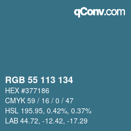 Color code: RGB 55 113 134 | qconv.com