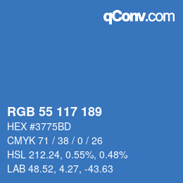 Farbcode: RGB 55 117 189 | qconv.com