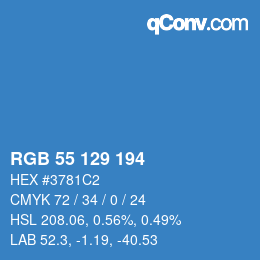Color code: RGB 55 129 194 | qconv.com