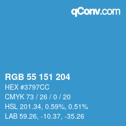 Color code: RGB 55 151 204 | qconv.com