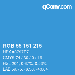 Color code: RGB 55 151 215 | qconv.com