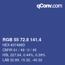 カラーコード: RGB 55 72.8 141.4 | qconv.com