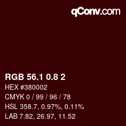 カラーコード: RGB 56.1 0.8 2 | qconv.com