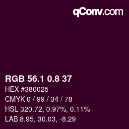 カラーコード: RGB 56.1 0.8 37 | qconv.com