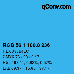 Color code: RGB 56.1 180.8 236 | qconv.com