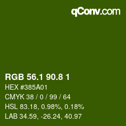 カラーコード: RGB 56.1 90.8 1 | qconv.com
