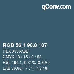 Color code: RGB 56.1 90.8 107 | qconv.com