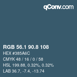 Color code: RGB 56.1 90.8 108 | qconv.com