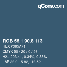 Color code: RGB 56.1 90.8 113 | qconv.com
