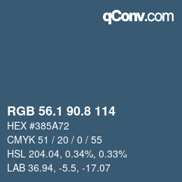 Color code: RGB 56.1 90.8 114 | qconv.com
