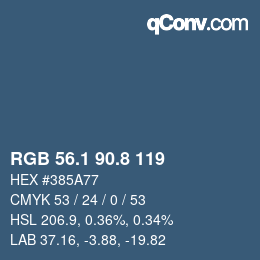 Color code: RGB 56.1 90.8 119 | qconv.com