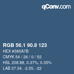 Color code: RGB 56.1 90.8 123 | qconv.com