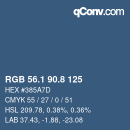 Color code: RGB 56.1 90.8 125 | qconv.com