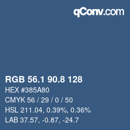 Color code: RGB 56.1 90.8 128 | qconv.com