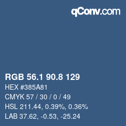 Color code: RGB 56.1 90.8 129 | qconv.com