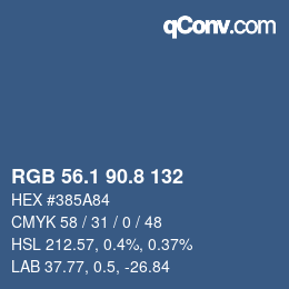 Color code: RGB 56.1 90.8 132 | qconv.com