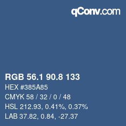 Color code: RGB 56.1 90.8 133 | qconv.com
