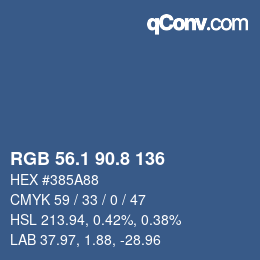 Color code: RGB 56.1 90.8 136 | qconv.com