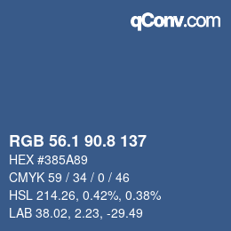 Color code: RGB 56.1 90.8 137 | qconv.com