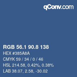 Color code: RGB 56.1 90.8 138 | qconv.com