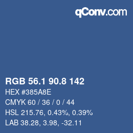 Color code: RGB 56.1 90.8 142 | qconv.com