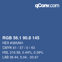 Color code: RGB 56.1 90.8 145 | qconv.com