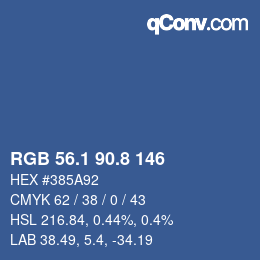 Color code: RGB 56.1 90.8 146 | qconv.com
