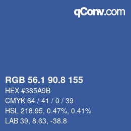 Color code: RGB 56.1 90.8 155 | qconv.com