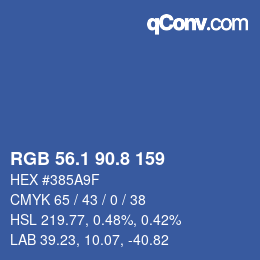 Color code: RGB 56.1 90.8 159 | qconv.com