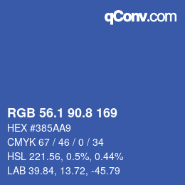 Color code: RGB 56.1 90.8 169 | qconv.com