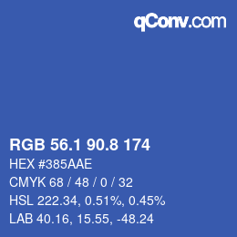 Color code: RGB 56.1 90.8 174 | qconv.com
