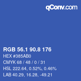 Color code: RGB 56.1 90.8 176 | qconv.com