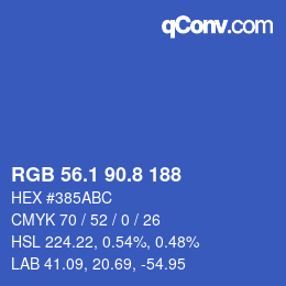 Farbcode: RGB 56.1 90.8 188 | qconv.com