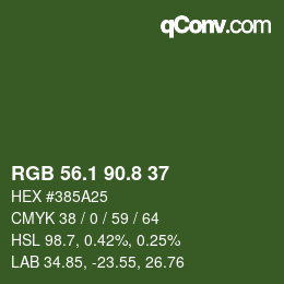 カラーコード: RGB 56.1 90.8 37 | qconv.com