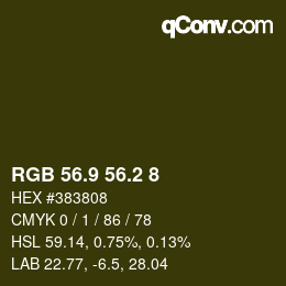 カラーコード: RGB 56.9 56.2 8 | qconv.com