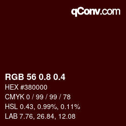 カラーコード: RGB 56 0.8 0.4 | qconv.com