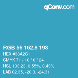 Color code: RGB 56 162.8 193 | qconv.com