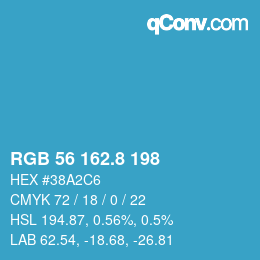 Color code: RGB 56 162.8 198 | qconv.com