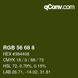 Color code: RGB 56 68 8 | qconv.com