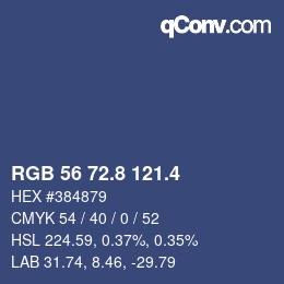 カラーコード: RGB 56 72.8 121.4 | qconv.com