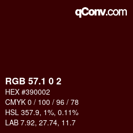 カラーコード: RGB 57.1 0 2 | qconv.com