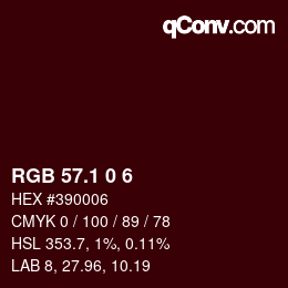 カラーコード: RGB 57.1 0 6 | qconv.com