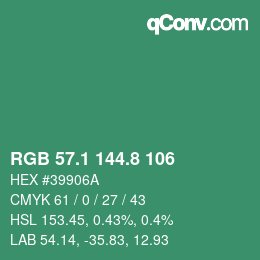Color code: RGB 57.1 144.8 106 | qconv.com