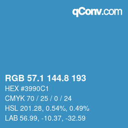 Color code: RGB 57.1 144.8 193 | qconv.com