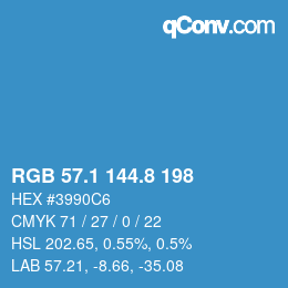 Color code: RGB 57.1 144.8 198 | qconv.com