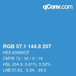 Color code: RGB 57.1 144.8 207 | qconv.com