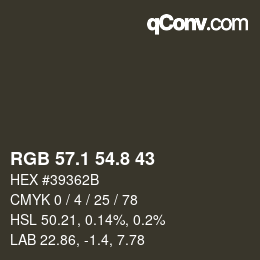 Color code: RGB 57.1 54.8 43 | qconv.com