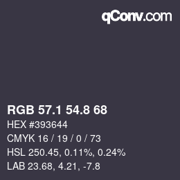 Color code: RGB 57.1 54.8 68 | qconv.com