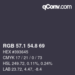 Color code: RGB 57.1 54.8 69 | qconv.com
