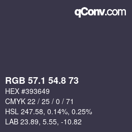 Color code: RGB 57.1 54.8 73 | qconv.com